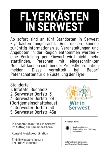 Flyerkästen in Serwest