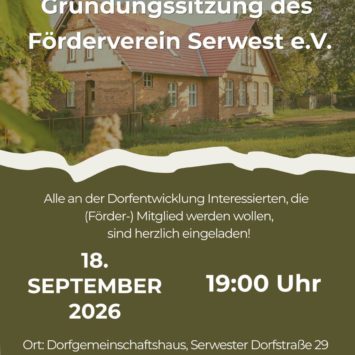 Gründungssitzung des Förderverein Serwest e.V.