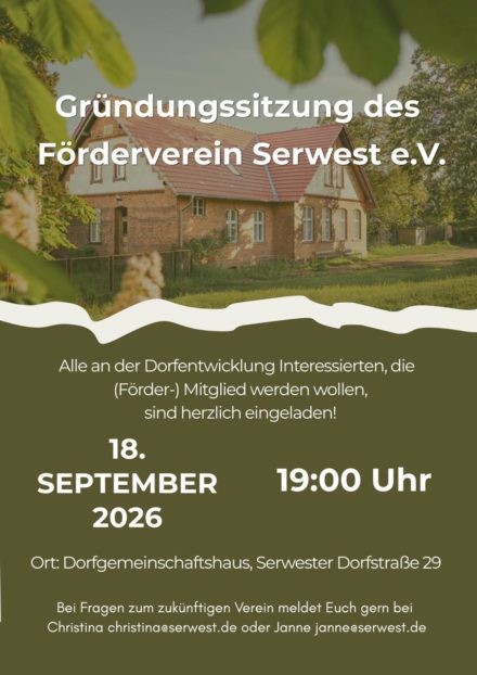 Gründungssitzung des Förderverein Serwest e.V.