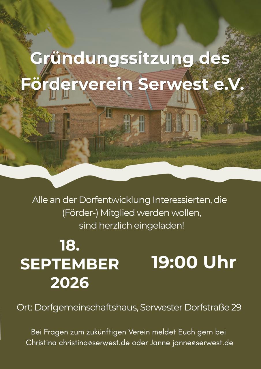 Gründungssitzung des Förderverein Serwest e.V.