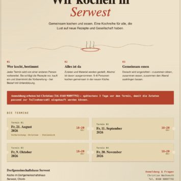 Wir kochen in Serwest