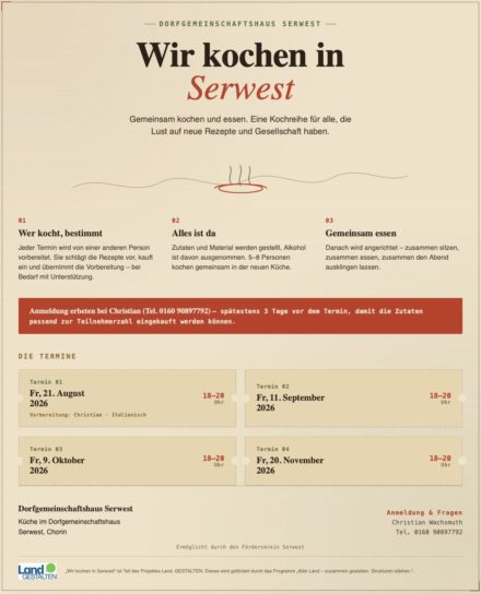 Wir kochen in Serwest