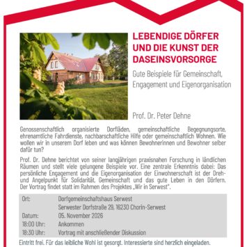 Lebendige Dörfer und die Kunst der Daseinsvorsorge